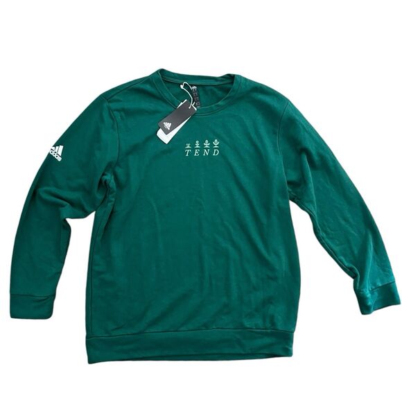 ADIDAS Sweatshirt Mens Size XL Fleece Crewneck Plain Sweater HR8034 - Picture 1 of 4
